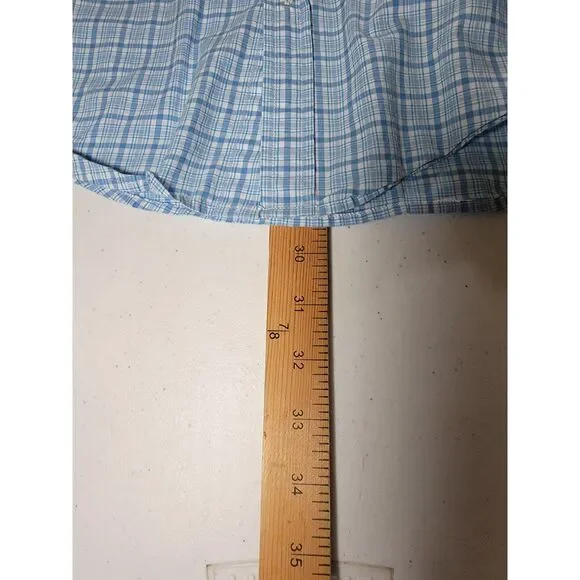 Vineyard Vines Slim Fit Tucker Blue Plaid Shirt - Small - Picture 4 of 8